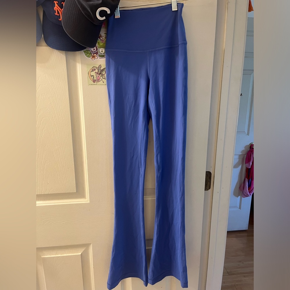 Lululemon flare yoga pants light blue never worn size 2